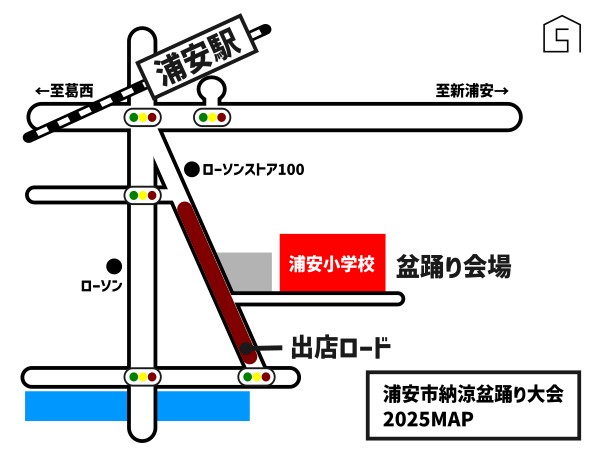 浦安市納涼盆踊り大会2025MAP
